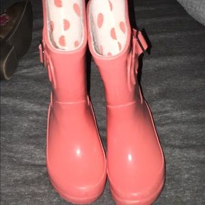 Girly pink comfy rain boots💕